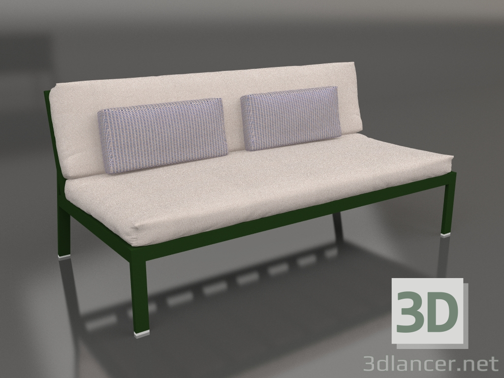 3D modeli Kanepe modülü 4. bölüm (Şişe yeşili) - önizleme