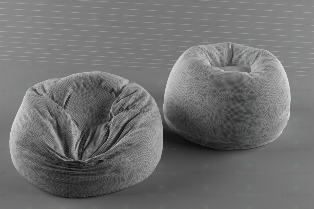 3d model poof bag 2 - preview 3d model poof bag 2 - preview
