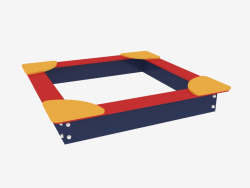 Sandbox per giochi per bambini 2 × 2 × 0,2 m (5302)