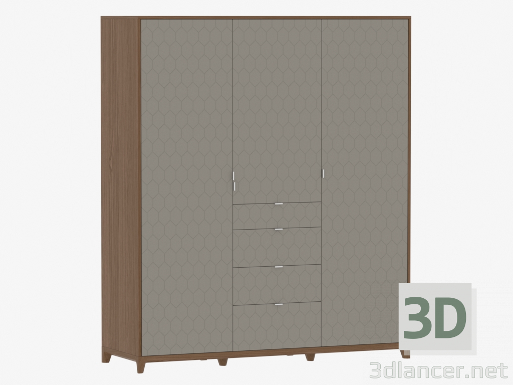 3D Modell Kleiderschrank CASE № 2 - 1800 (IDC020101214) - Vorschau