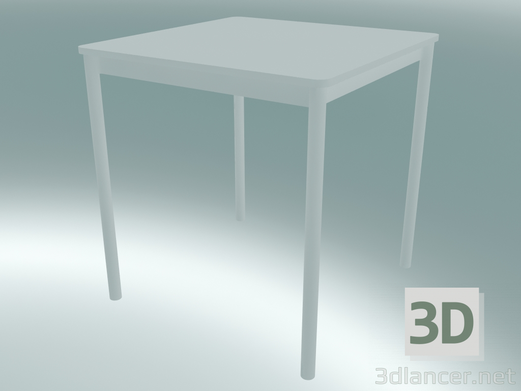 3D Modell Quadratischer Tischfuß 70X70 cm (Weiß) - Vorschau