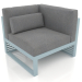 3d model Modular sofa, section 6 right, high back (Blue gray) - preview