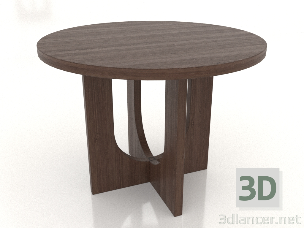 modèle 3D Table à manger RONDE Ø 1000 mm (noyer foncé) - preview