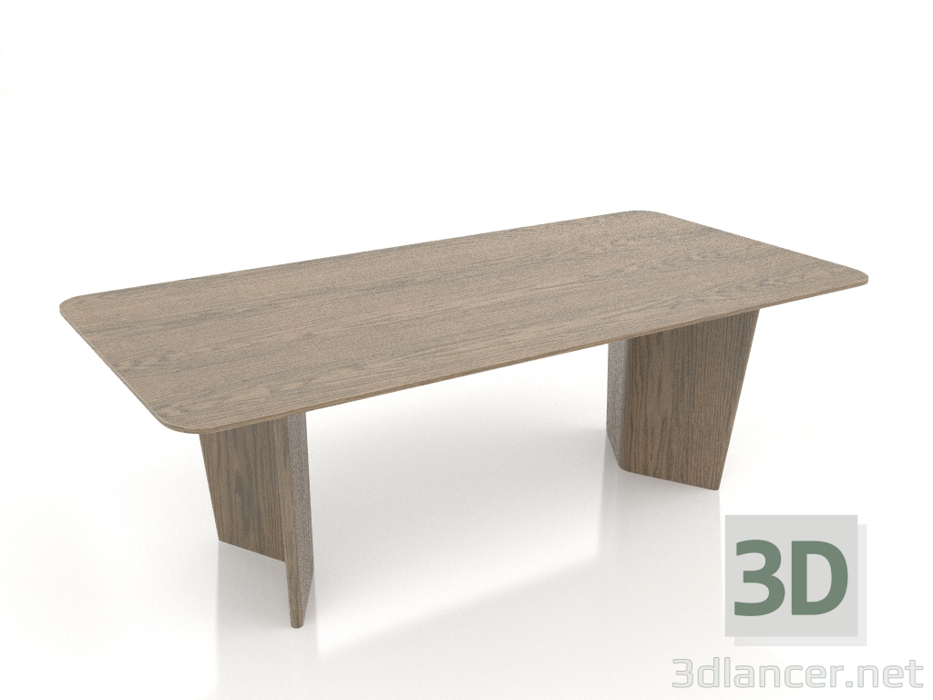 modello 3D Tavolino da caffè, finitura impiallacciata rovere L (119x59,5x40 cm) - anteprima