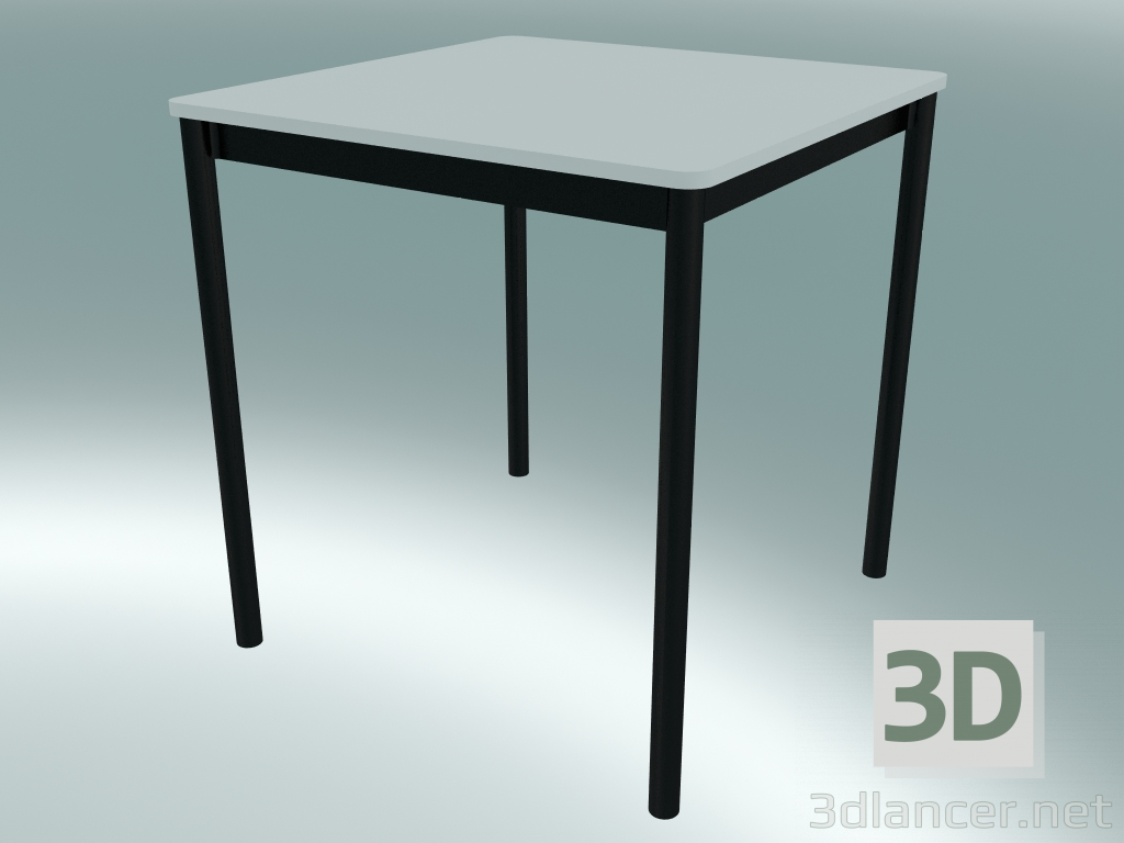 modello 3D Tavolo quadrato Base 70X70 cm (Bianco, Nero) - anteprima