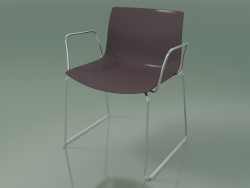 Chair 2074 (on rails, with armrests, polypropylene PO00404)