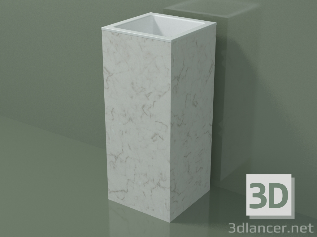 3D Modell Freistehendes Waschbecken (03R116101, Carrara M01, L 36, P 36, H 85 cm) - Vorschau