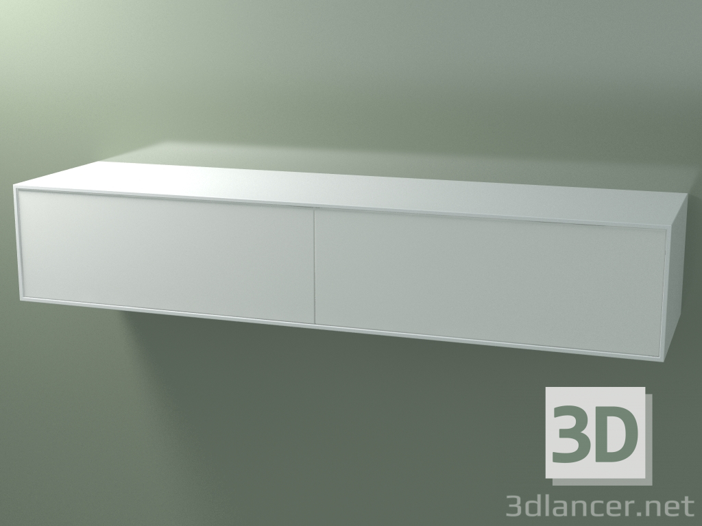 modello 3D Scatola doppia (8AUGВB02, Glacier White C01, HPL P01, L 192, P 50, H 36 cm) - anteprima