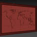 Mapamundi en forma de panel con iluminación (2 tipos) 3D modelo Compro - render