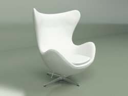 Armchair Egg (white leather)