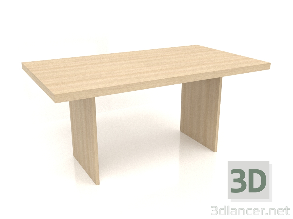 modello 3D Tavolo da pranzo DT 13 (1600x900x750, legno bianco) - anteprima