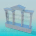 modèle 3D Porte avec étagères en verre - preview