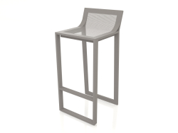 High stool with a high back (Quartz gray)