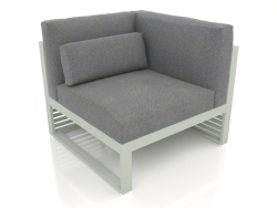 Modular sofa, section 6 right, high back (Cement gray)