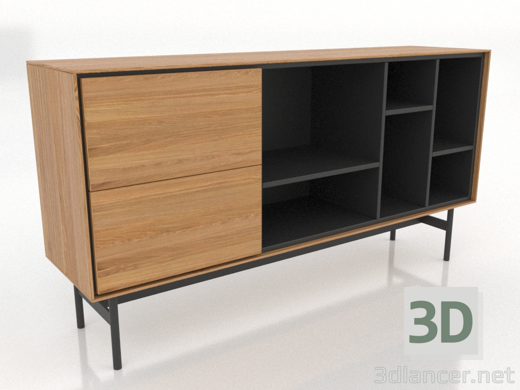 3d модель Тумба 1 1600х400 мм (натуральний дуб) – превью 3d модель Тумба 1 1600х400 мм (натуральний дуб) – превью
