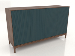 Mueble de TV FARGO con fachadas fresadas 1600x500x950 mm (ola marina, roble tabaco, opción 2)