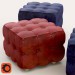 3d model Pouffe leather - preview