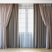 3d Curtains with tulle set 04 модель купить - ракурс