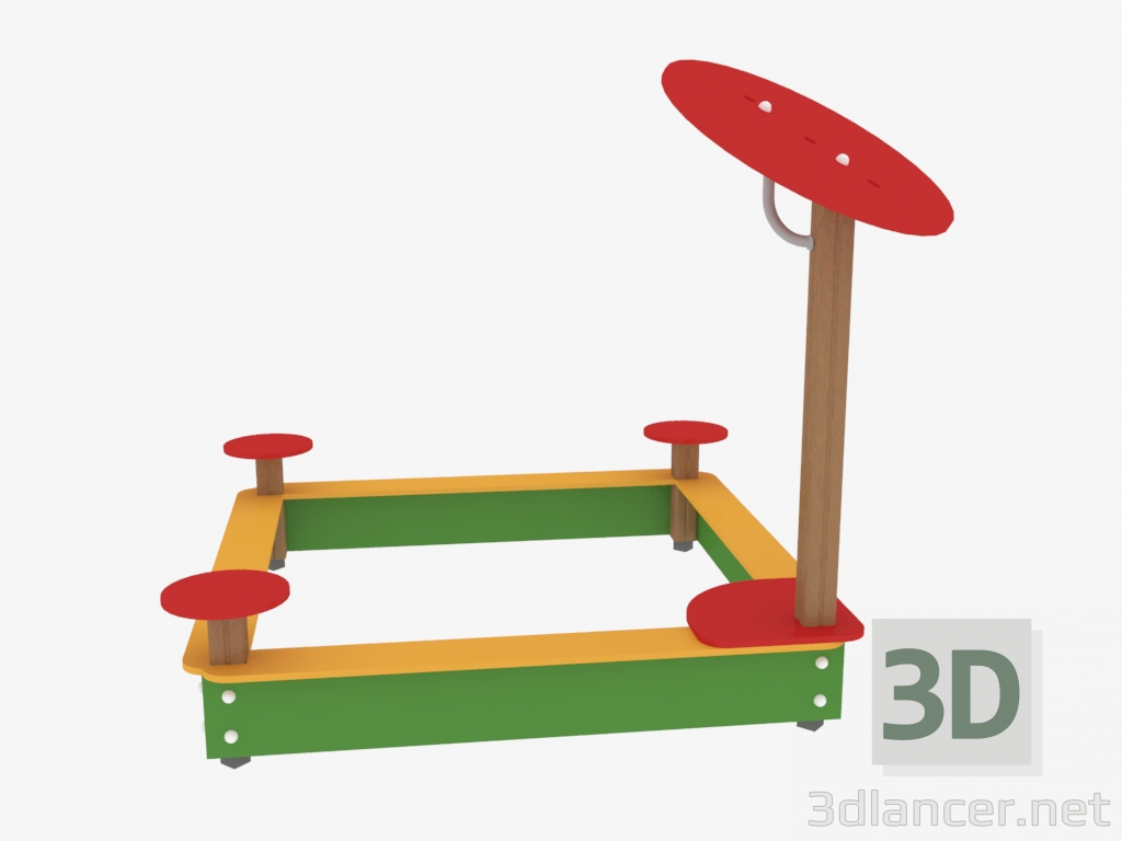 3D Modell Kinderspielsandkasten (5304) - Vorschau