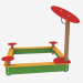 3d модель Детская игровая песочница (5304) – превью