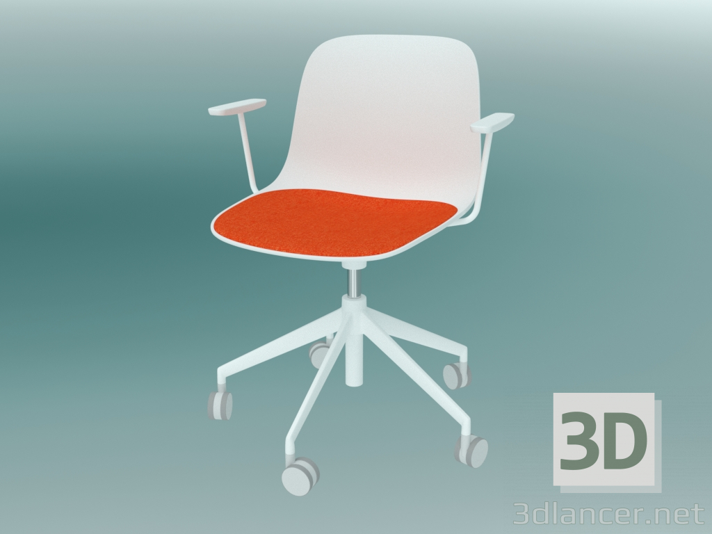 modèle 3D Chaise à roulettes SEELA (S341) - preview