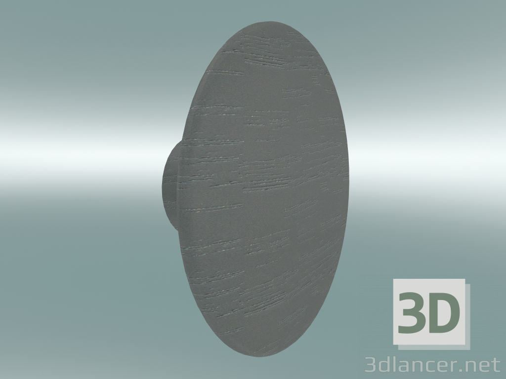 3D Modell Kleiderhaken Dots Wood (Ø13 cm, Taupe) - Vorschau