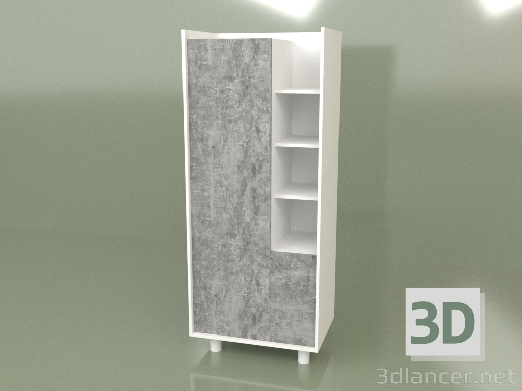 3d model Mini wardrobe with drawers (30102) - preview