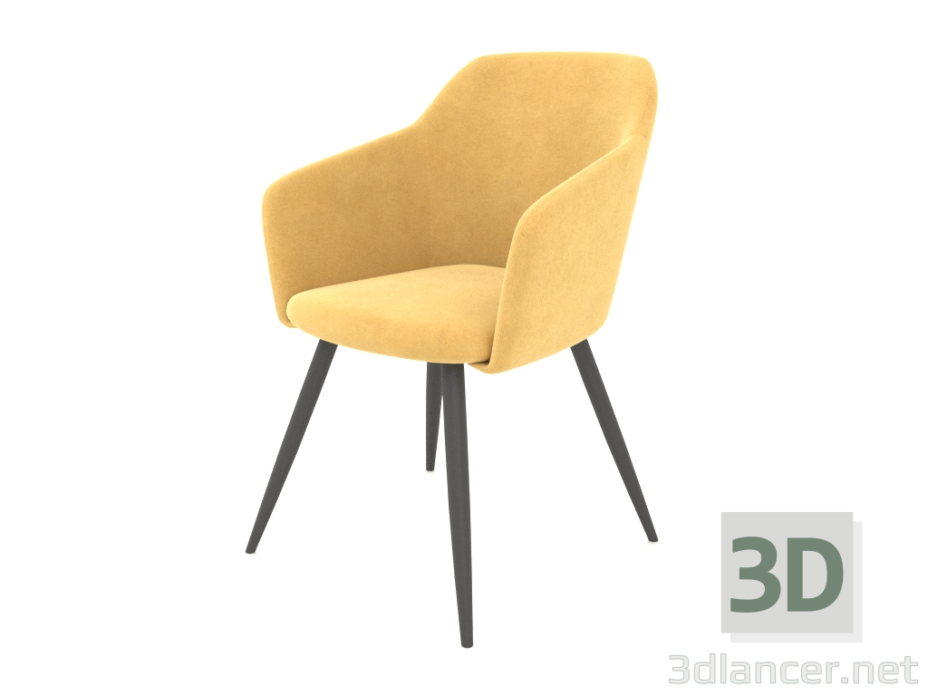 Modelo 3d Cadeira do abraço (amarela) - preview