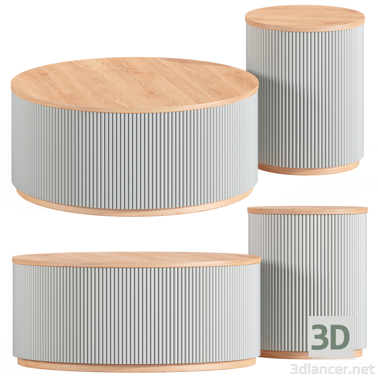 modèle 3D de Table basse en bois acheter - rendu