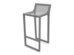 High stool with a high back (Anthracite)