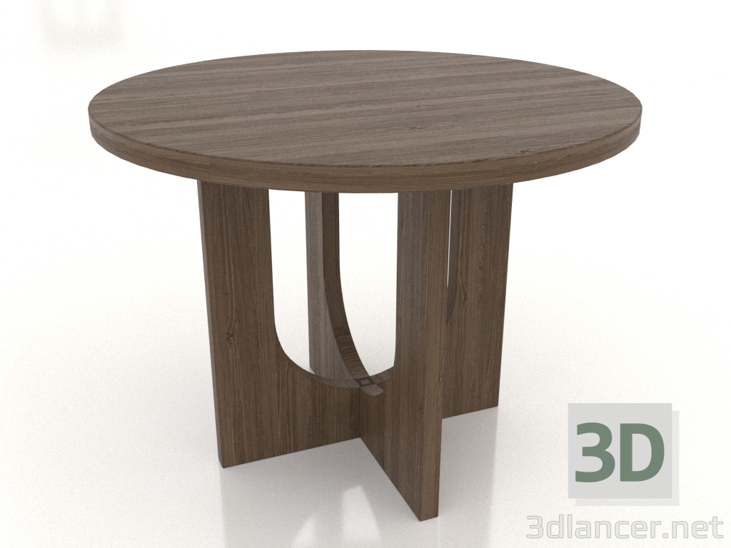 modèle 3D Table à manger ROUND Ø 1000 mm (frêne éclairci noyer) - preview