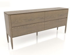 Cômoda com acabamento em folheado de carvalho (180x44,5x80 cm)