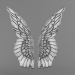 3D Duvar dekorasyonu kanatları modeli satın - render