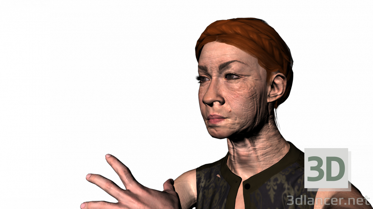 3d Grandma Agafia model buy - render 3d Grandma Agafia model buy - render