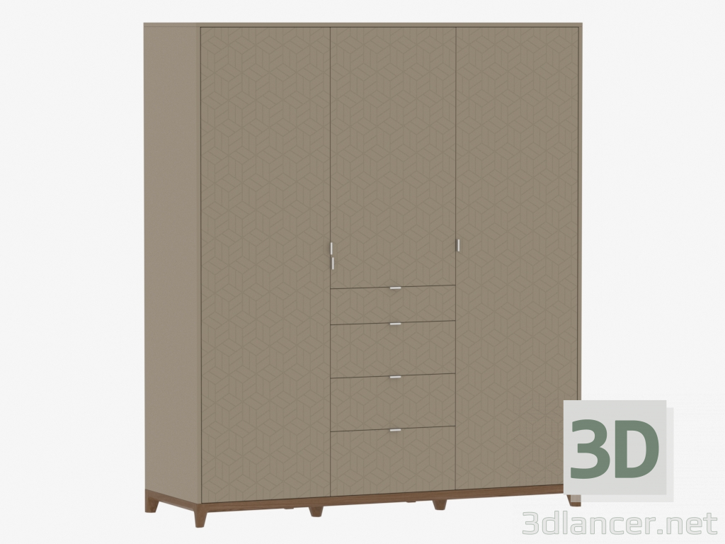 3D Modell Kleiderschrank CASE № 2 - 1800 (IDC020101910) - Vorschau