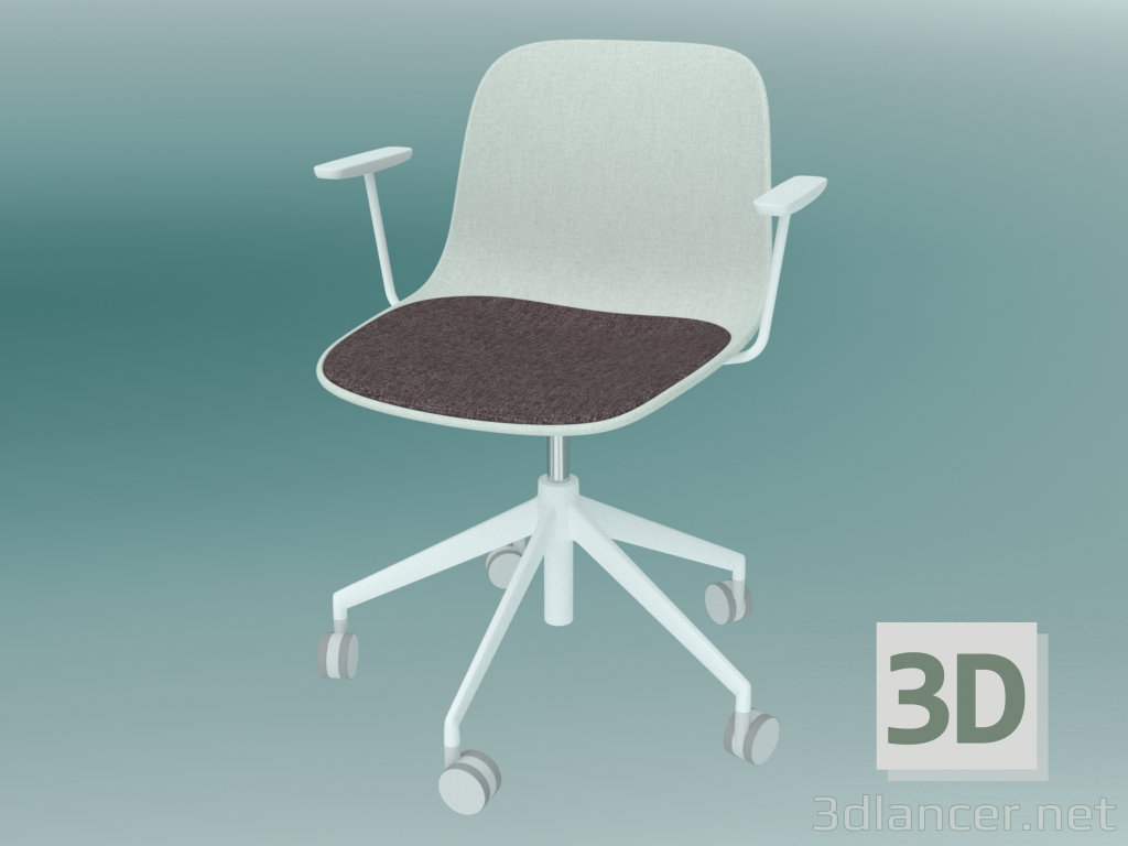 modèle 3D Chaise avec roulettes SEELA (S341 avec rembourrage) - preview