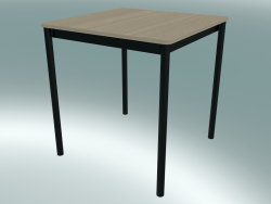 Base de table carrée 70X70 cm (Chêne, Noir)