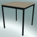 3 डी मॉडल स्क्वायर टेबल बेस 70X70 सेमी (ओक, ब्लैक) - पूर्वावलोकन