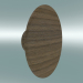 modello 3D Appendiabiti Dots Wood (Ø13 cm, Noce) - anteprima