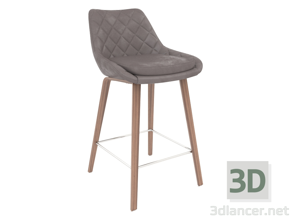 3d model Semi-bar chair Joan (65) (smoky) - preview