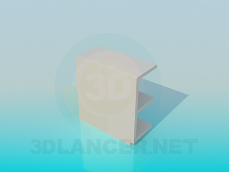 3d модель Угловая подвесная полка – превью 3d модель Угловая подвесная полка – превью