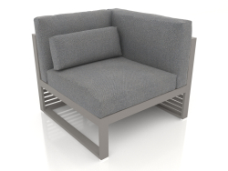 Modular sofa, section 6 right, high back (Quartz gray)