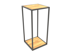 Square console (WOOD, 40x40x86, 2 shelves)