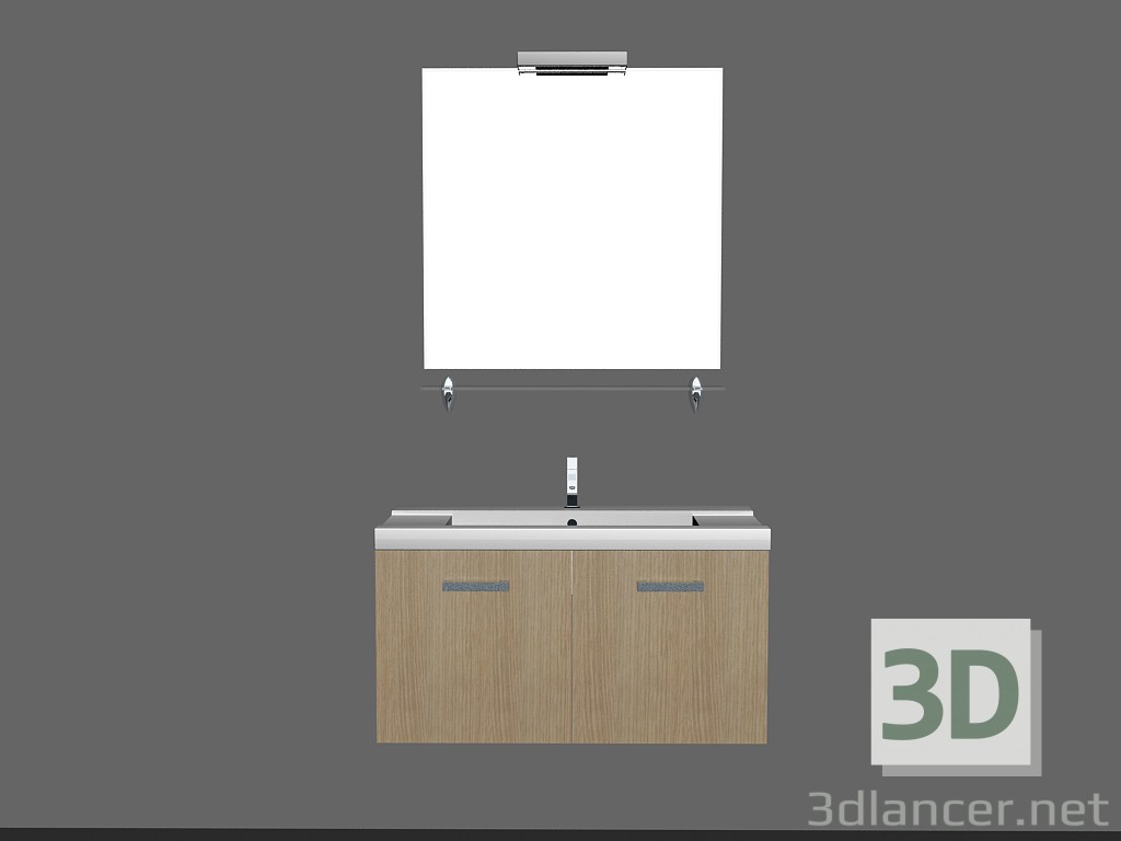 Modelo 3d Sistema modular para banheiro (composição 1) - preview