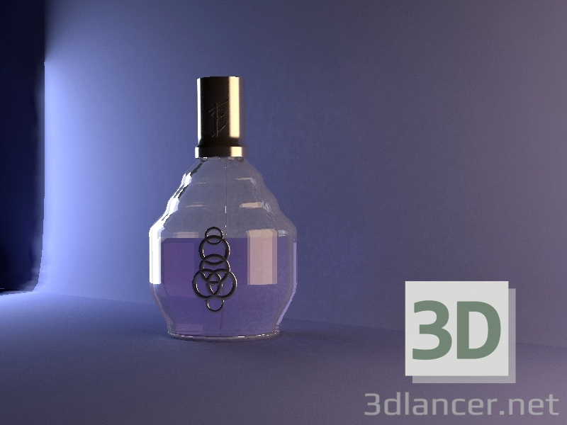 3d Bottle of perfume model buy - render