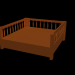 3 डी मॉडल Trestle बिस्तर - पूर्वावलोकन