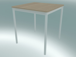 Base de table carrée 70X70 cm (Chêne, Blanc)