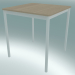 modello 3D Tavolo quadrato Base 70X70 cm (Rovere, Bianco) - anteprima