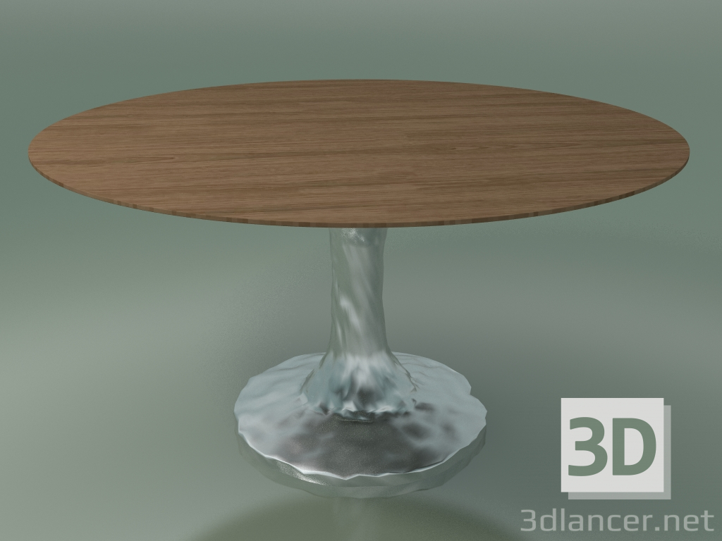 3D Modell Runder Esstisch (136, naturlackiert) - Vorschau