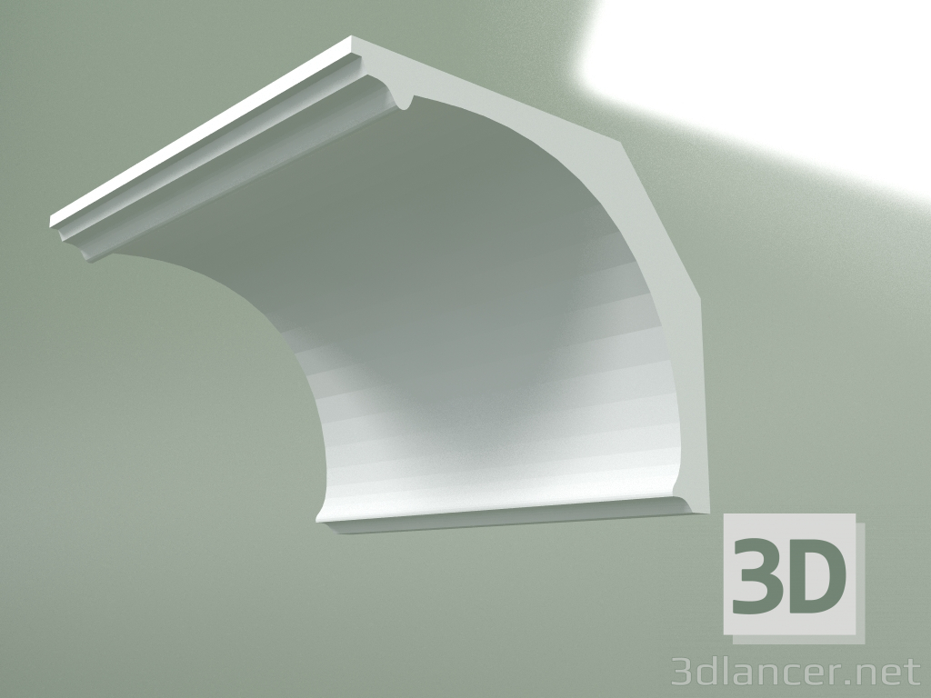 modello 3D Cornicione in gesso (zoccolo a soffitto) KT195 - anteprima